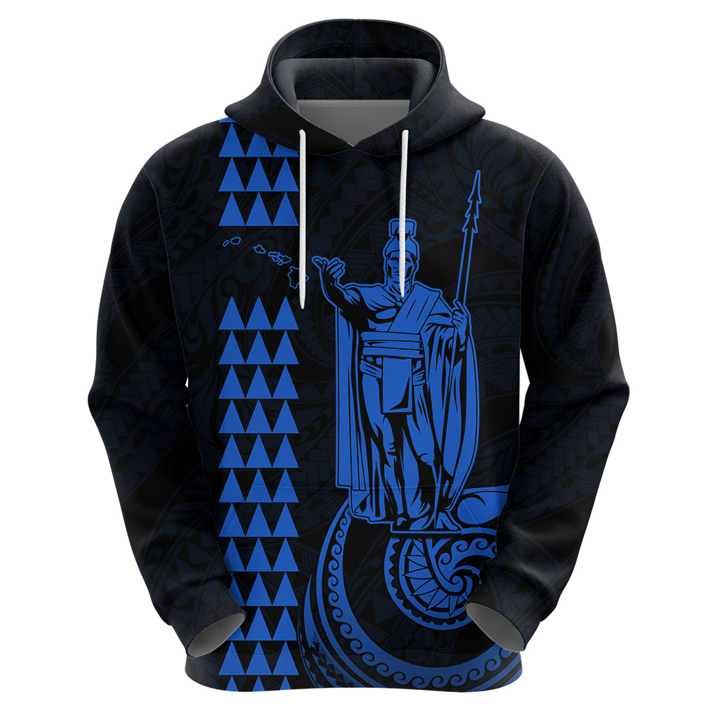 Custom Hawaii Hoodie King Kamehameha - Blue LT9