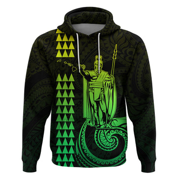 Custom Hawaii Hoodie King Kamehameha - Lime LT9