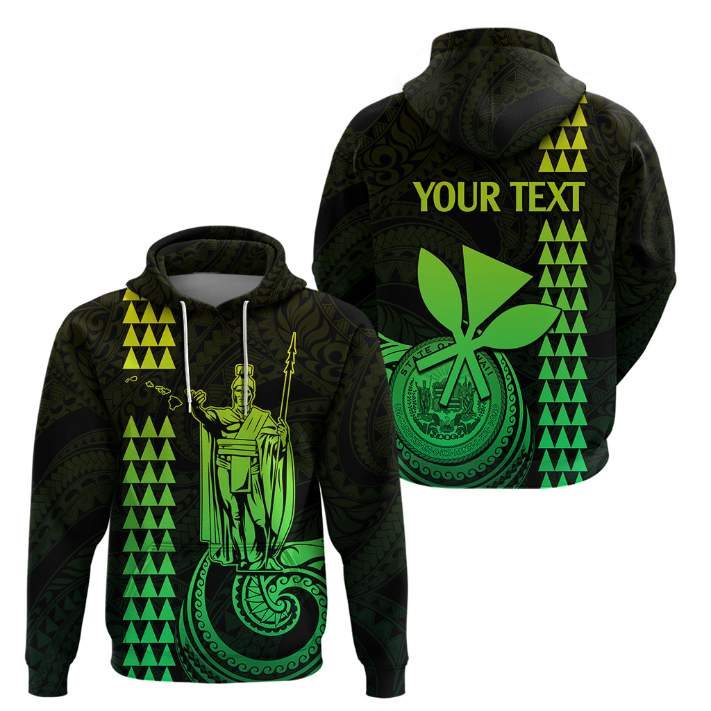 Custom Hawaii Hoodie King Kamehameha - Lime LT9