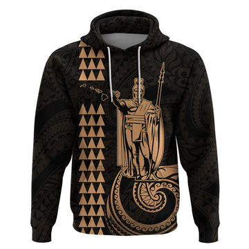 Custom Hawaii Hoodie King Kamehameha - Nude LT9