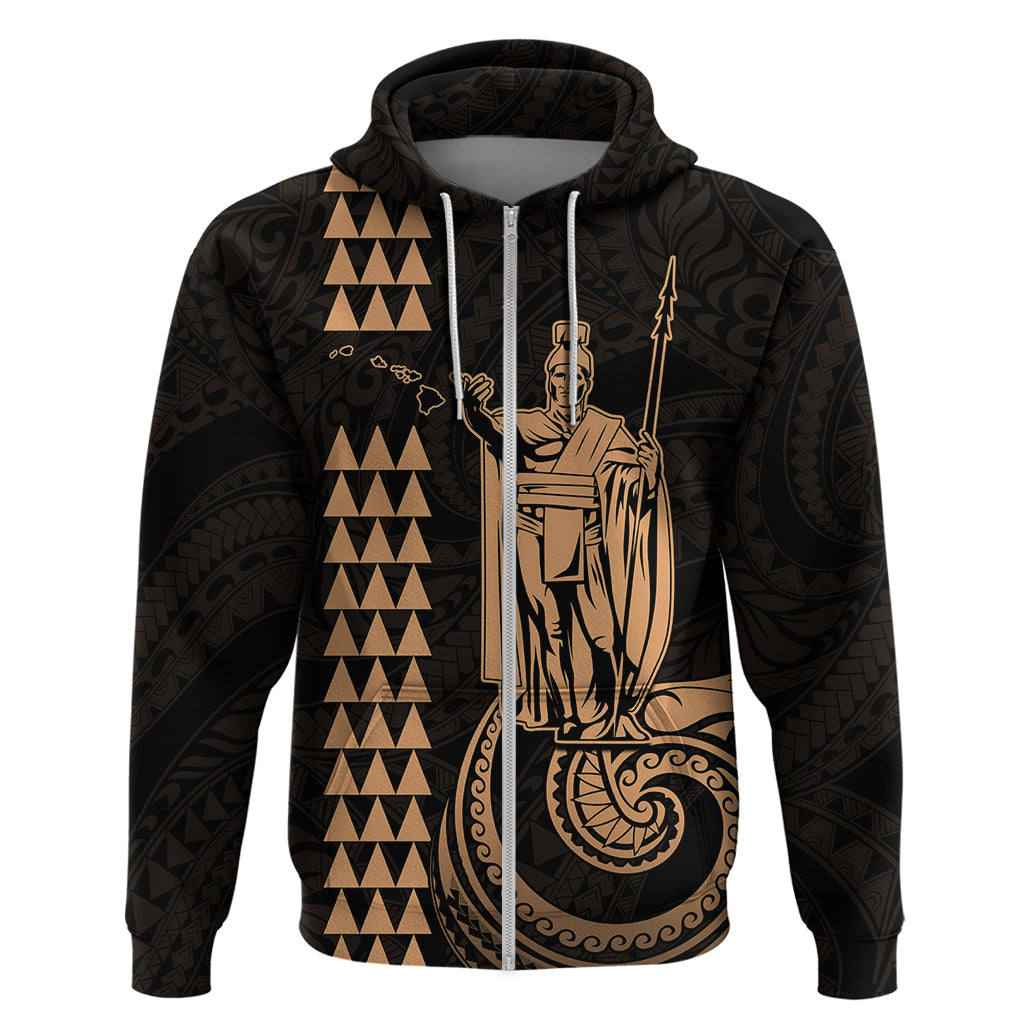 Custom Hawaii Hoodie King Kamehameha - Nude LT9