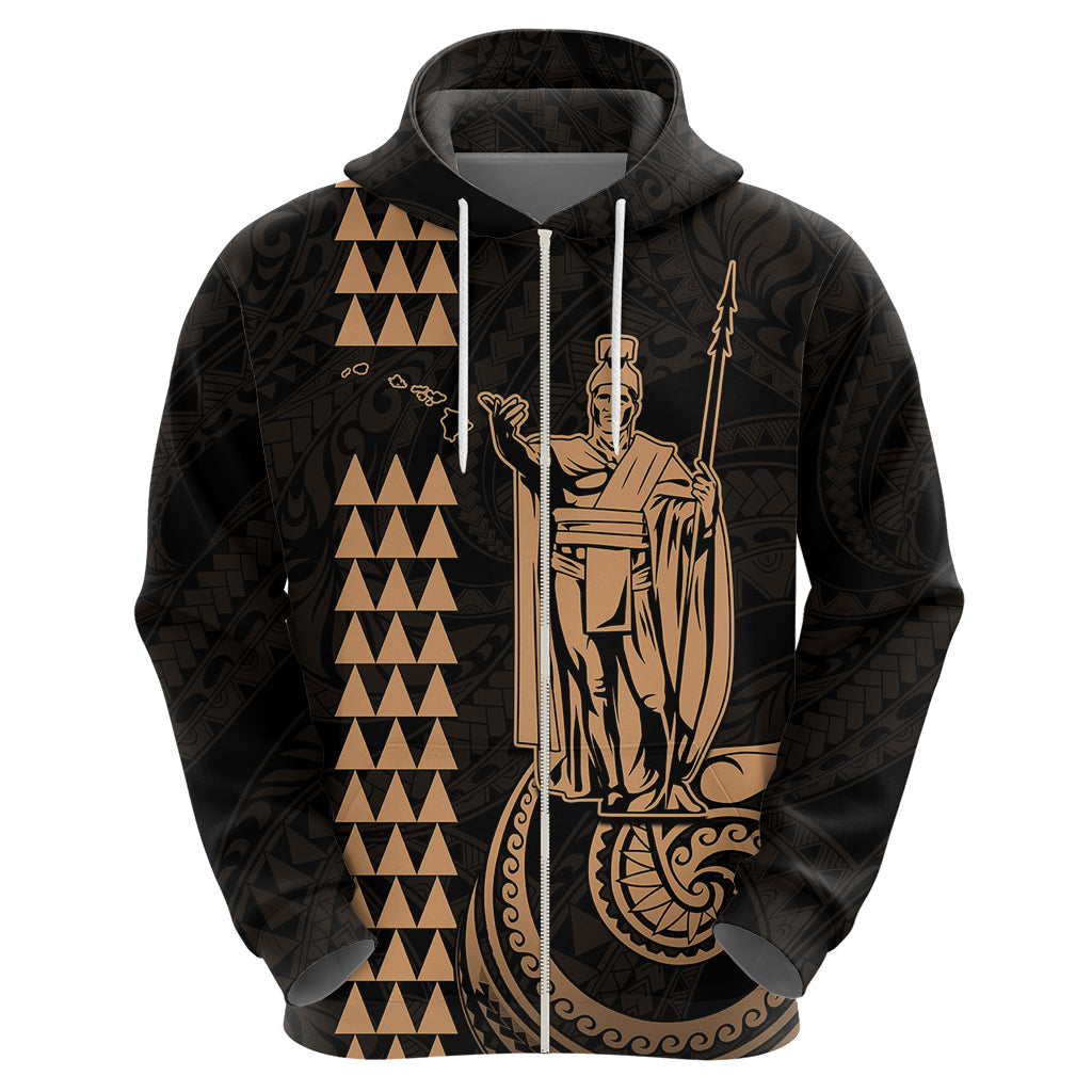 Custom Hawaii Hoodie King Kamehameha - Nude LT9