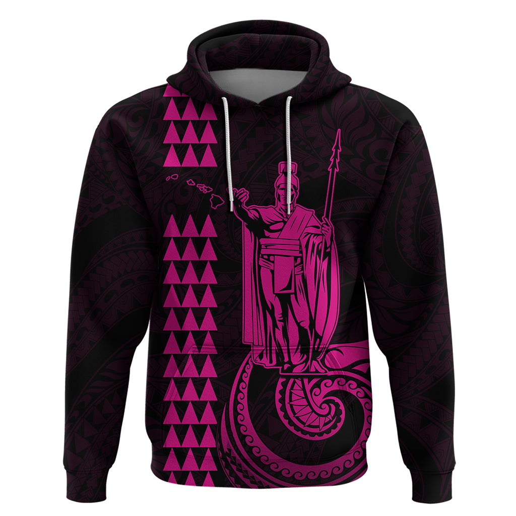 Custom Hawaii Hoodie King Kamehameha - Pink LT9