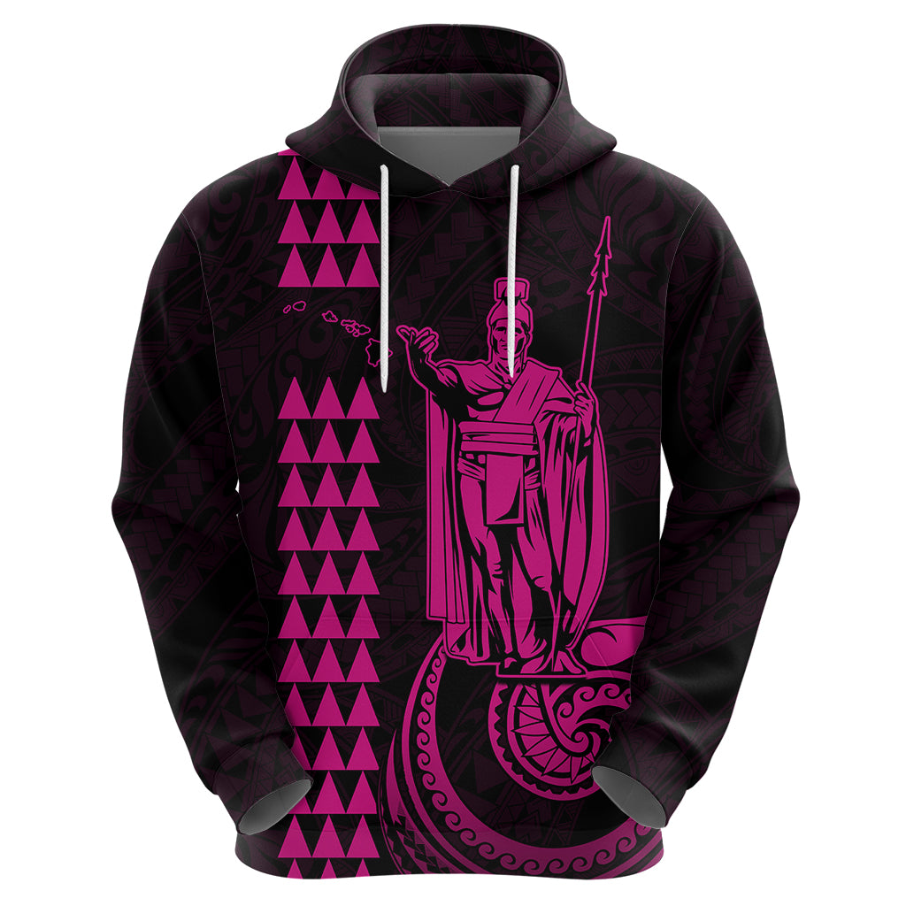 Custom Hawaii Hoodie King Kamehameha - Pink LT9
