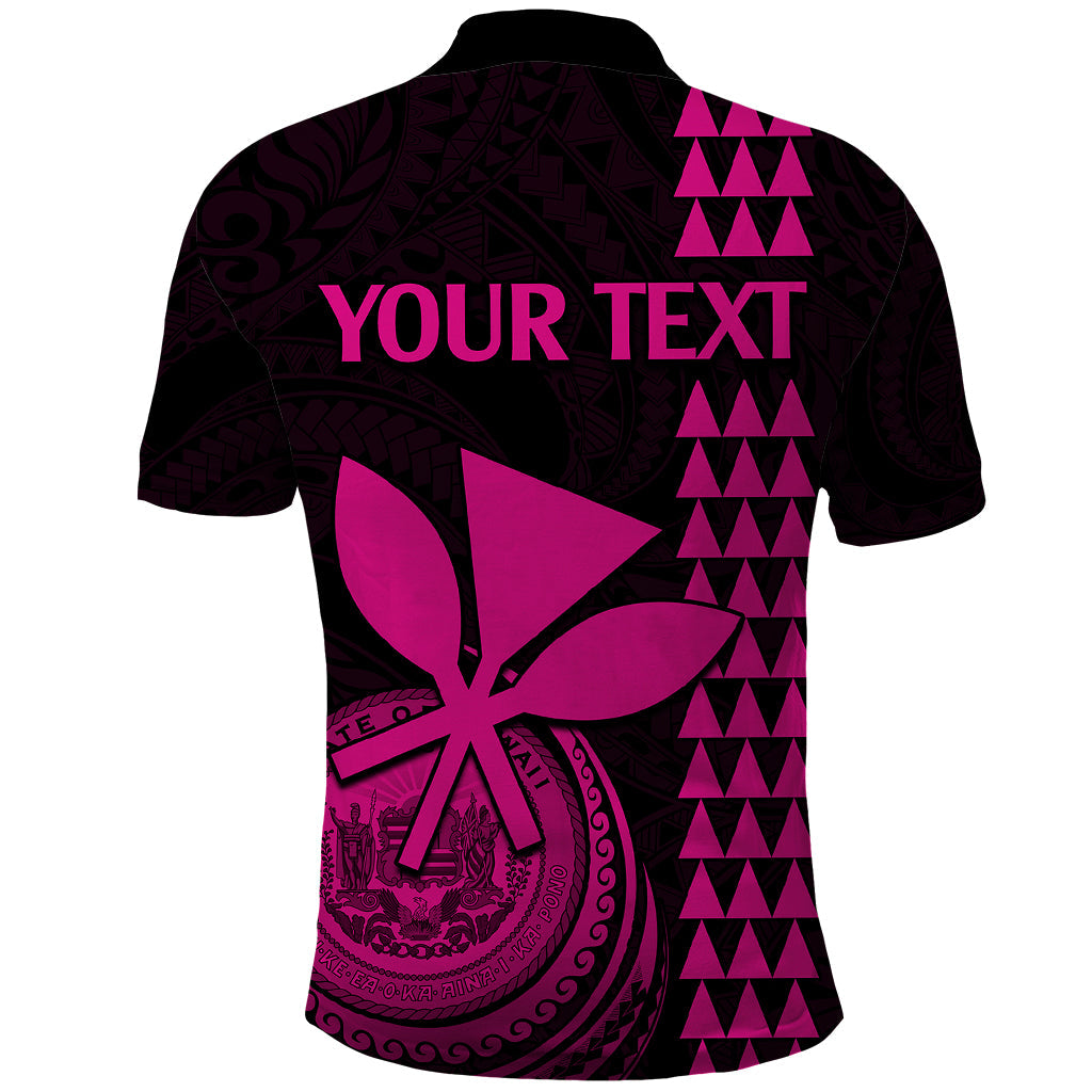 Custom Hawaii Polo Shirt King Kamehameha - Pink LT9