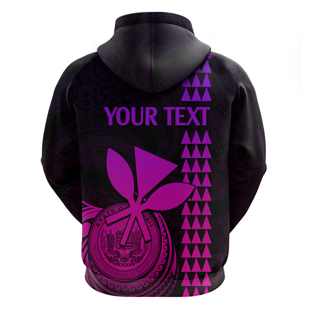 Custom Hawaii Hoodie King Kamehameha - Pink Gradient LT9