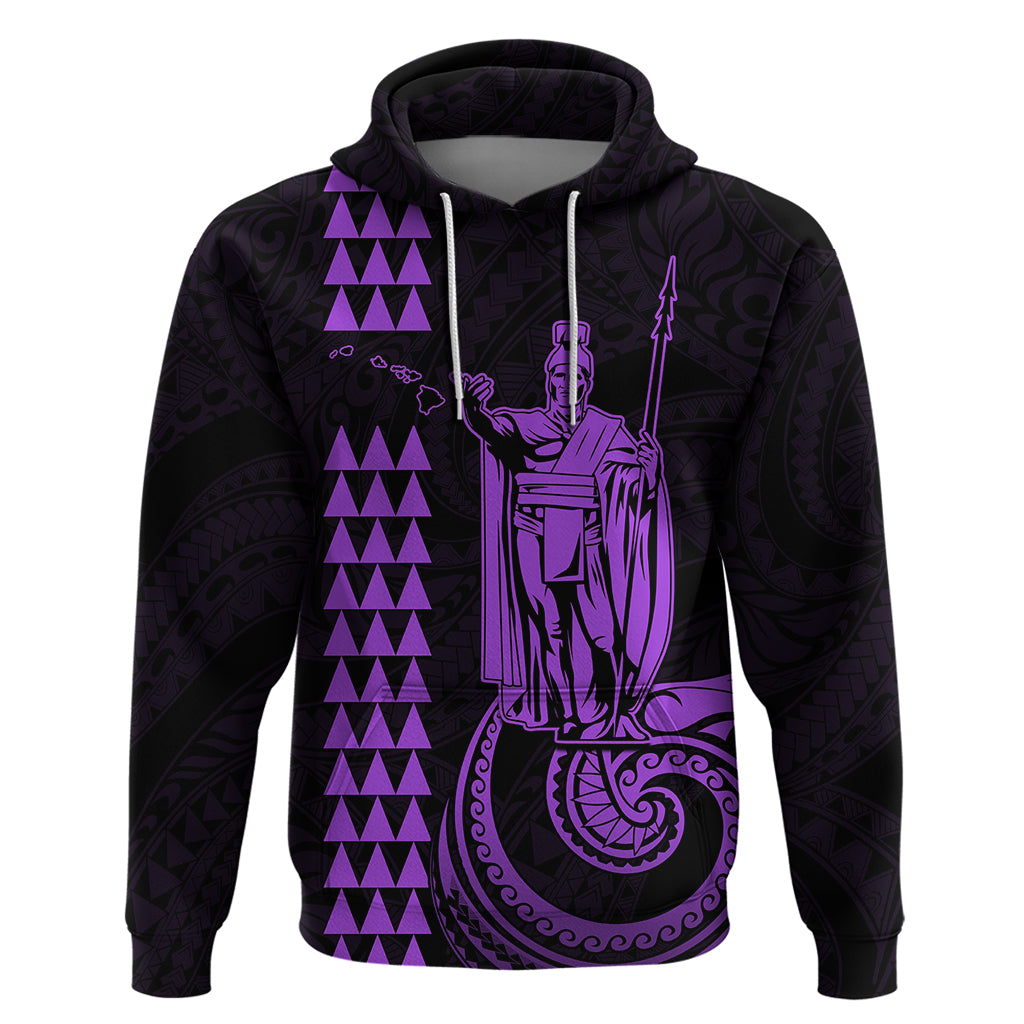 Custom Hawaii Hoodie King Kamehameha - Purple LT9