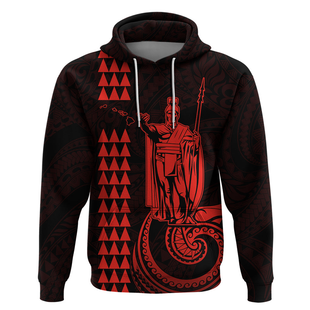 Custom Hawaii Hoodie King Kamehameha - Red LT9