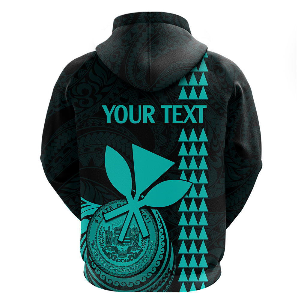 Custom Hawaii Hoodie King Kamehameha - Turquoise LT9