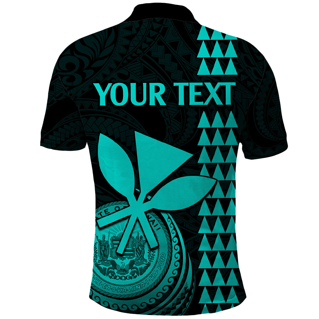 Custom Hawaii Polo Shirt King Kamehameha - Turquoise LT9