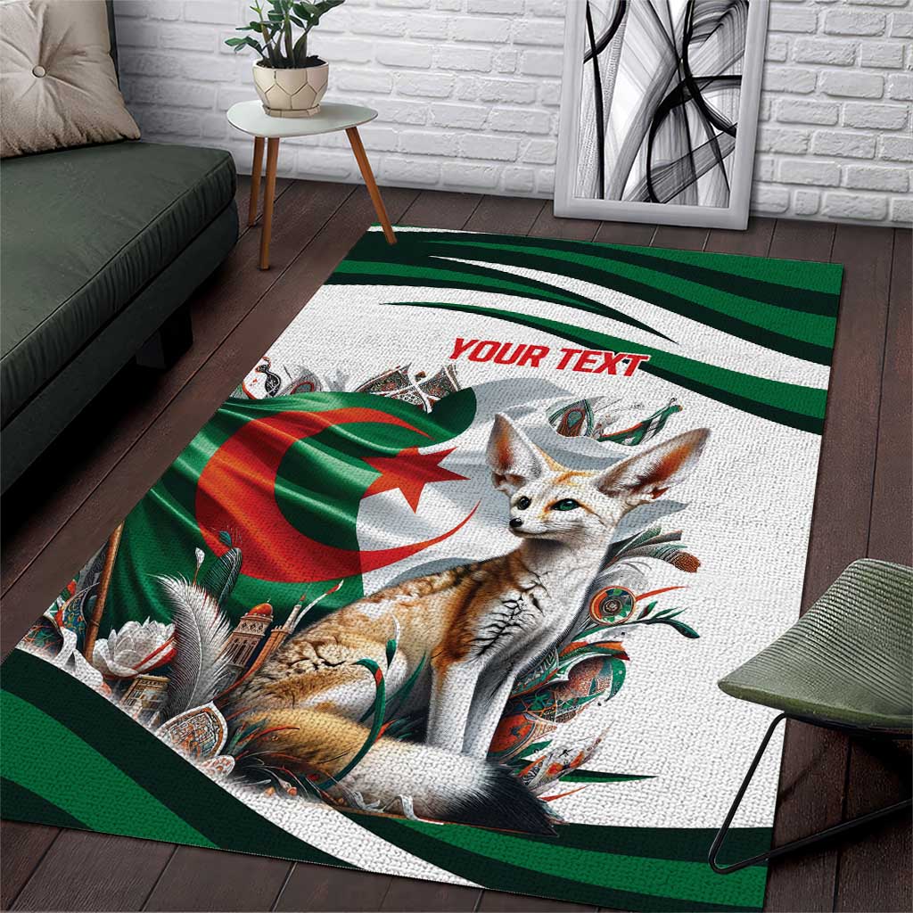 Algeria Fennec Fox Personalized Area Rug with Algerian Culture and Nature LT9