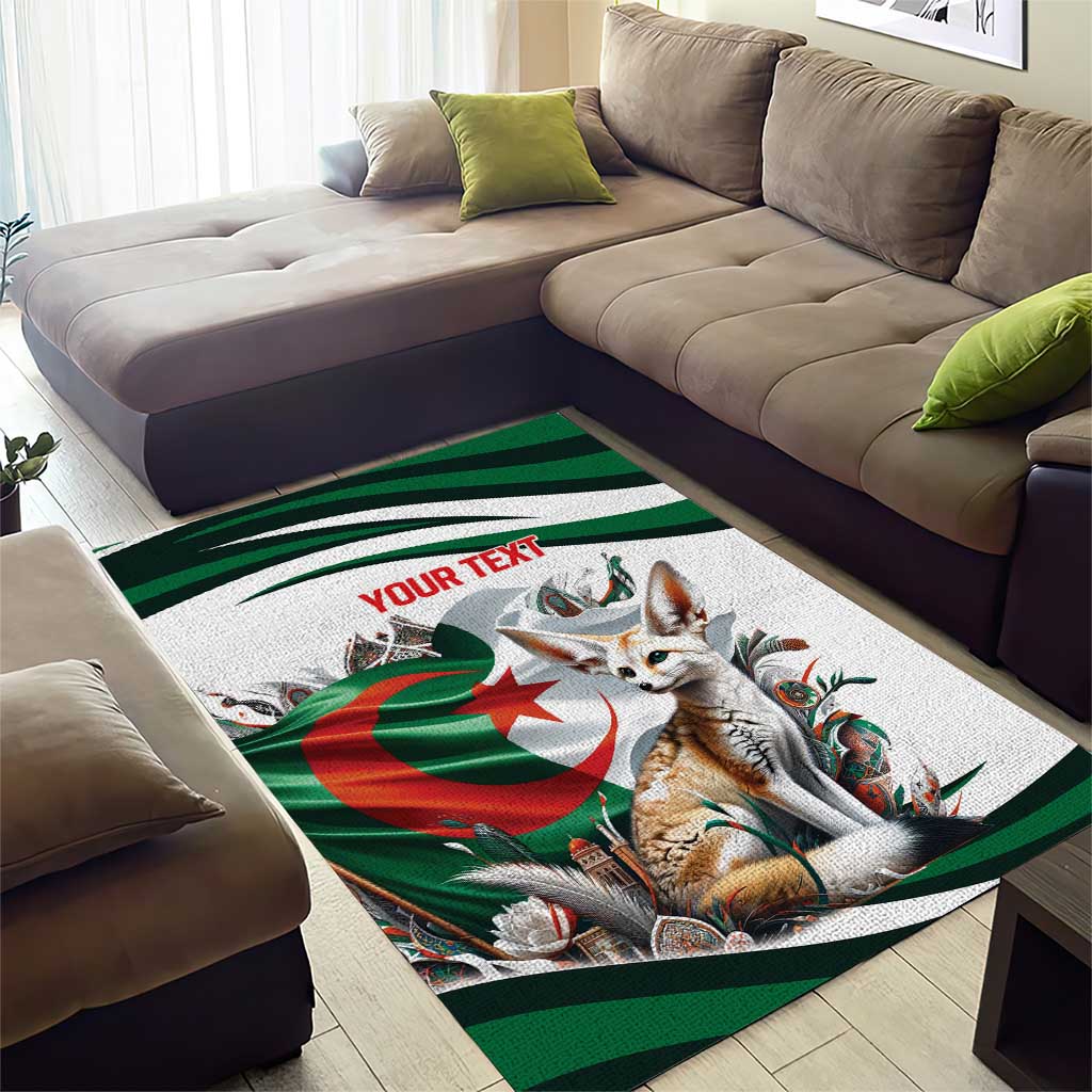 Algeria Fennec Fox Personalized Area Rug with Algerian Culture and Nature LT9