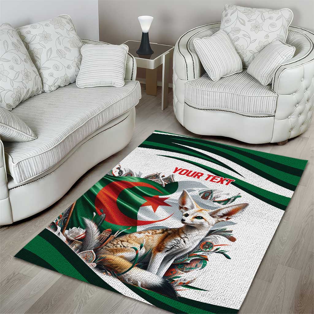 Algeria Fennec Fox Personalized Area Rug with Algerian Culture and Nature LT9