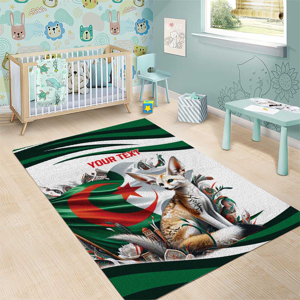 Algeria Fennec Fox Personalized Area Rug with Algerian Culture and Nature LT9