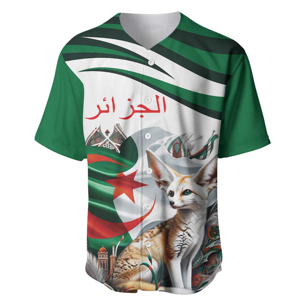 Algeria Fennec Fox Personalized Baseball Jersey with Algerian Culture and Nature LT9
