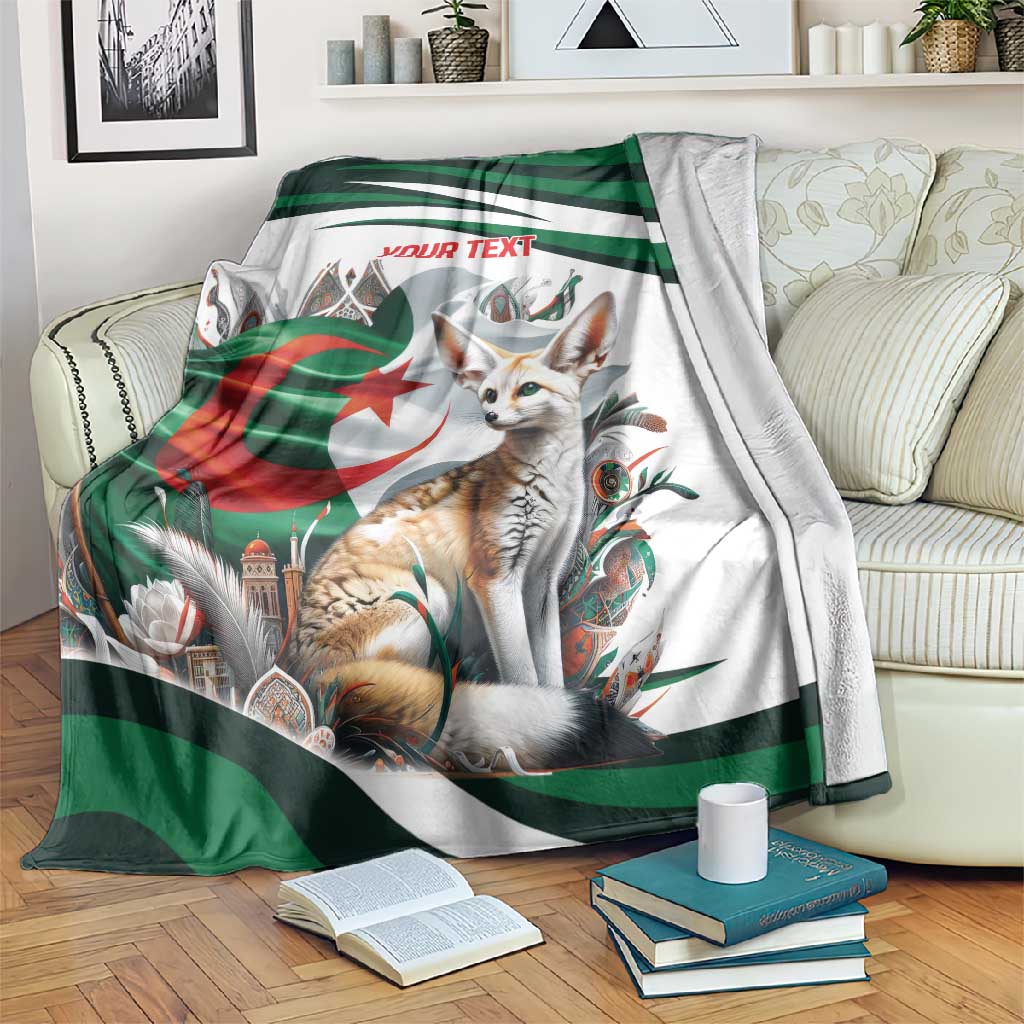 Algeria Fennec Fox Personalized Blanket with Algerian Culture and Nature LT9
