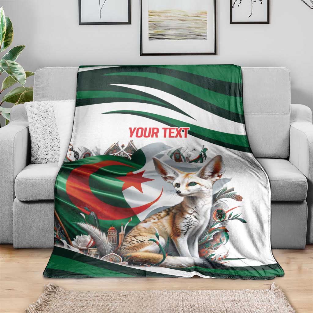 Algeria Fennec Fox Personalized Blanket with Algerian Culture and Nature LT9