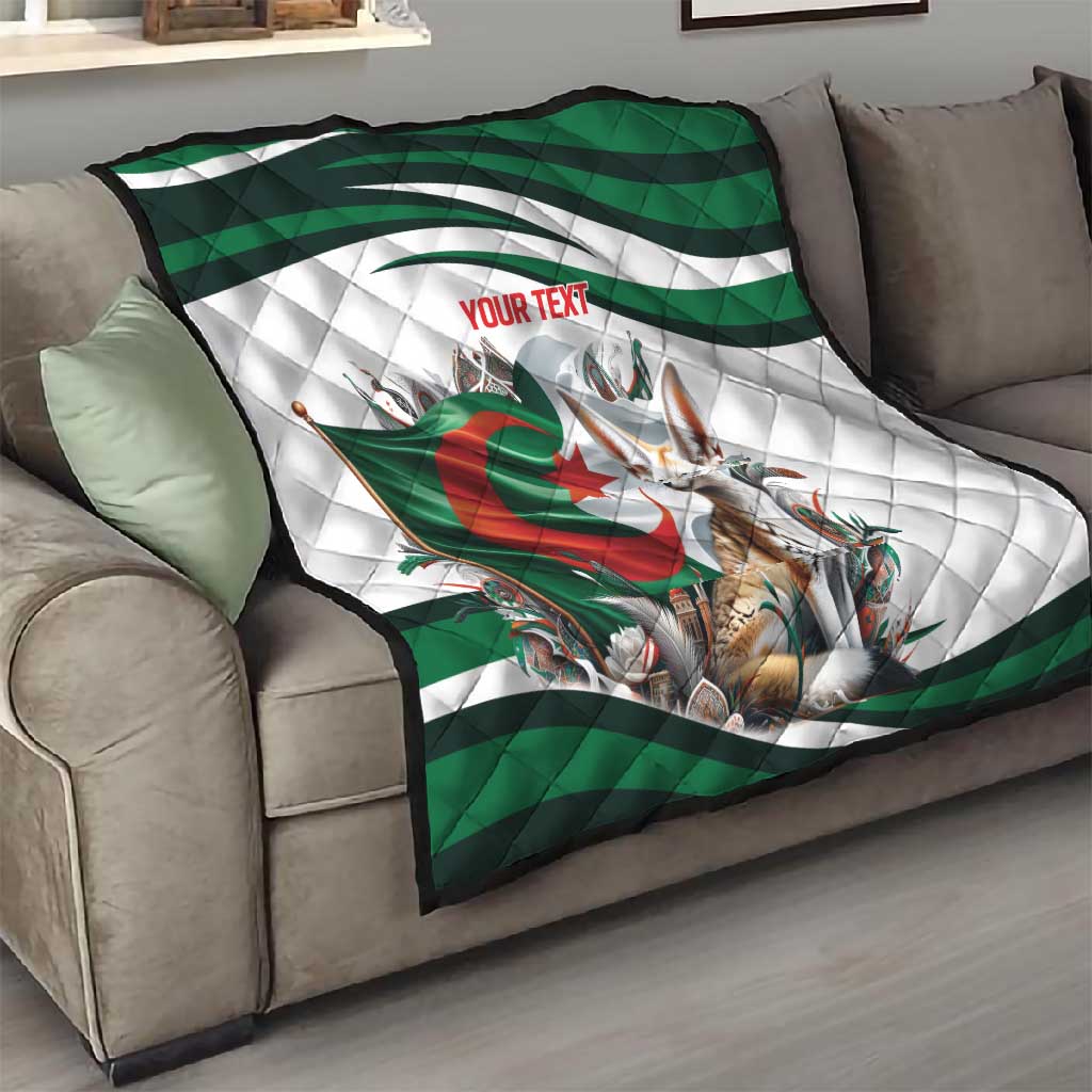 Algeria Fennec Fox Personalized Quilt with Algerian Culture and Nature LT9