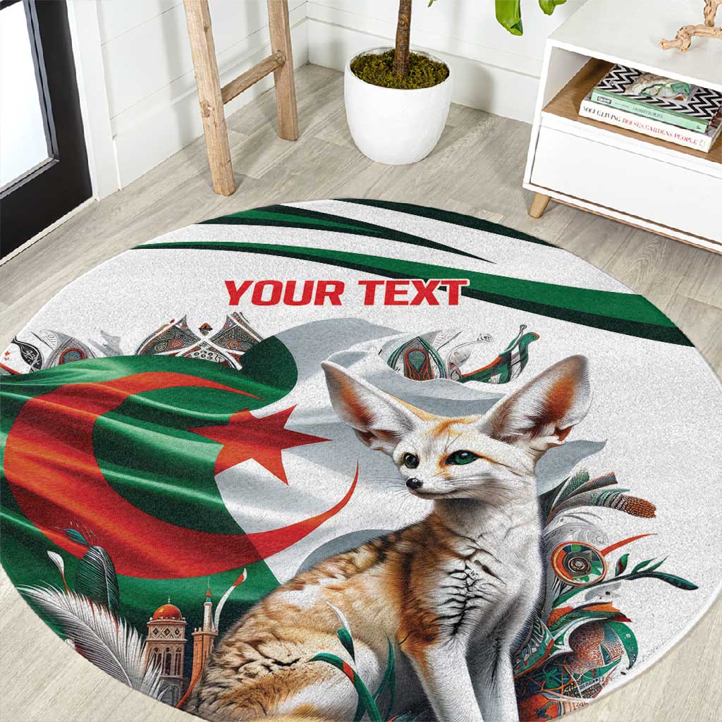 Algeria Fennec Fox Personalized Round Carpet with Algerian Culture and Nature LT9