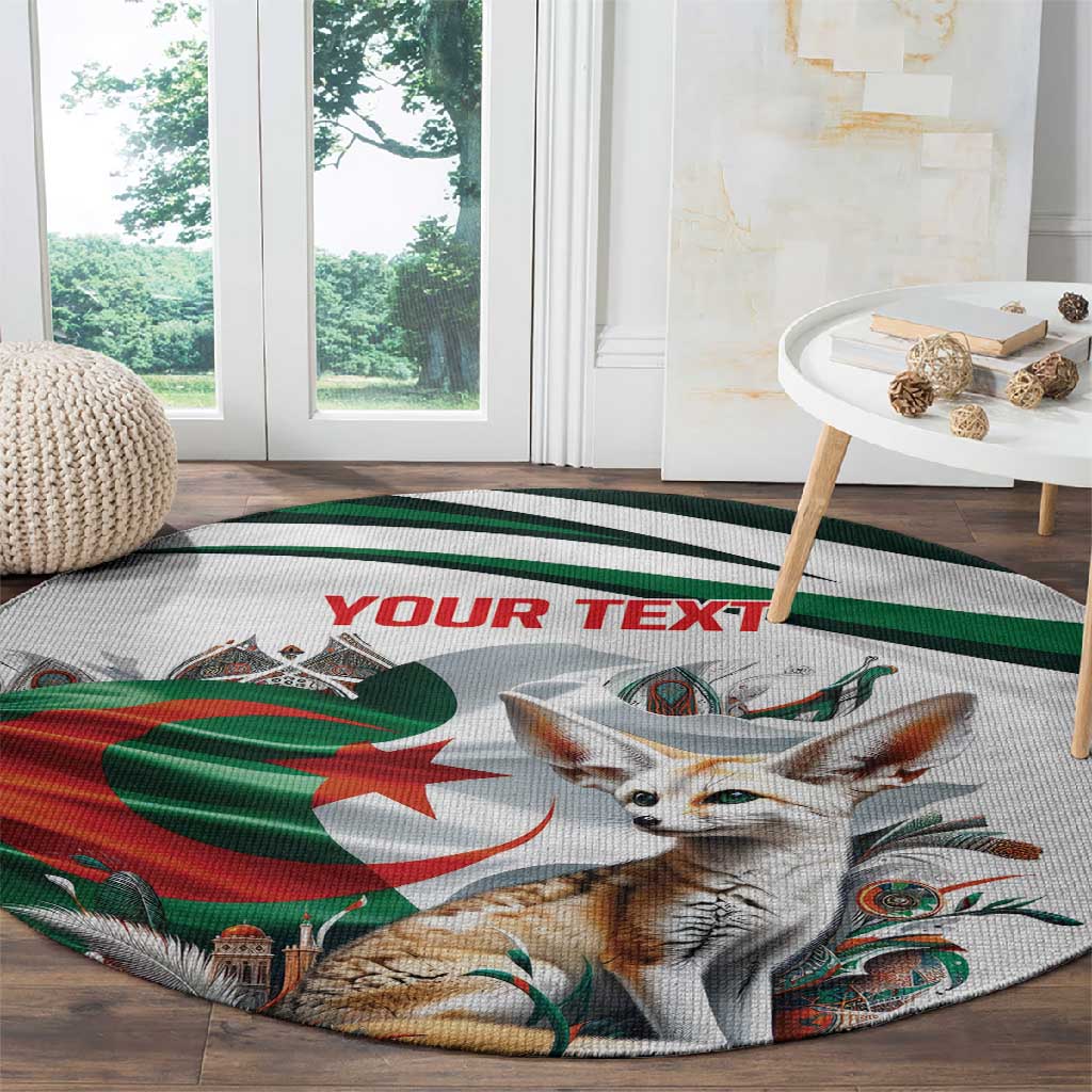 Algeria Fennec Fox Personalized Round Carpet with Algerian Culture and Nature LT9
