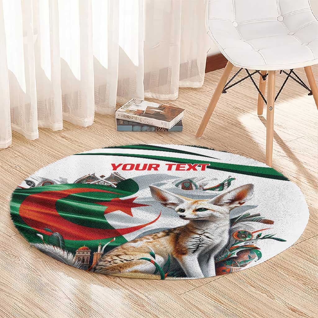 Algeria Fennec Fox Personalized Round Carpet with Algerian Culture and Nature LT9