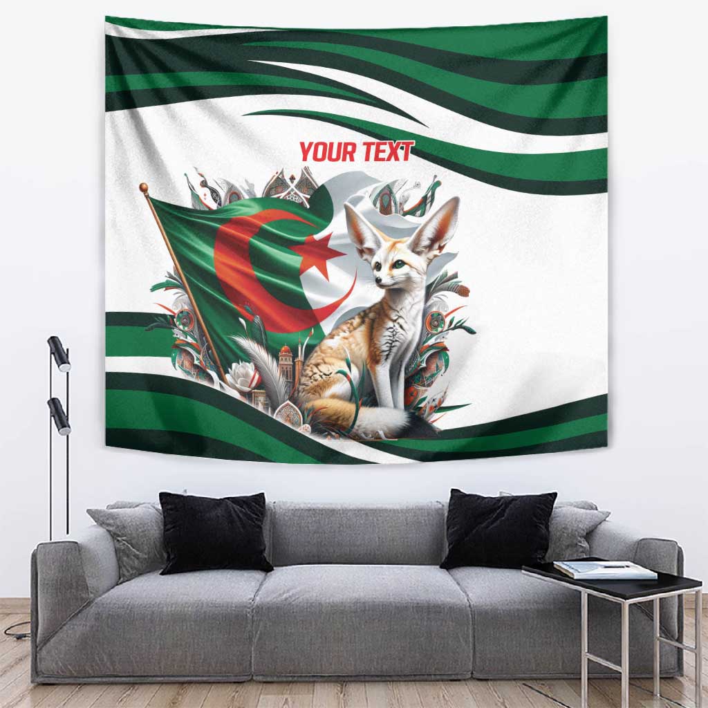 Algeria Fennec Fox Personalized Tapestry with Algerian Culture and Nature LT9