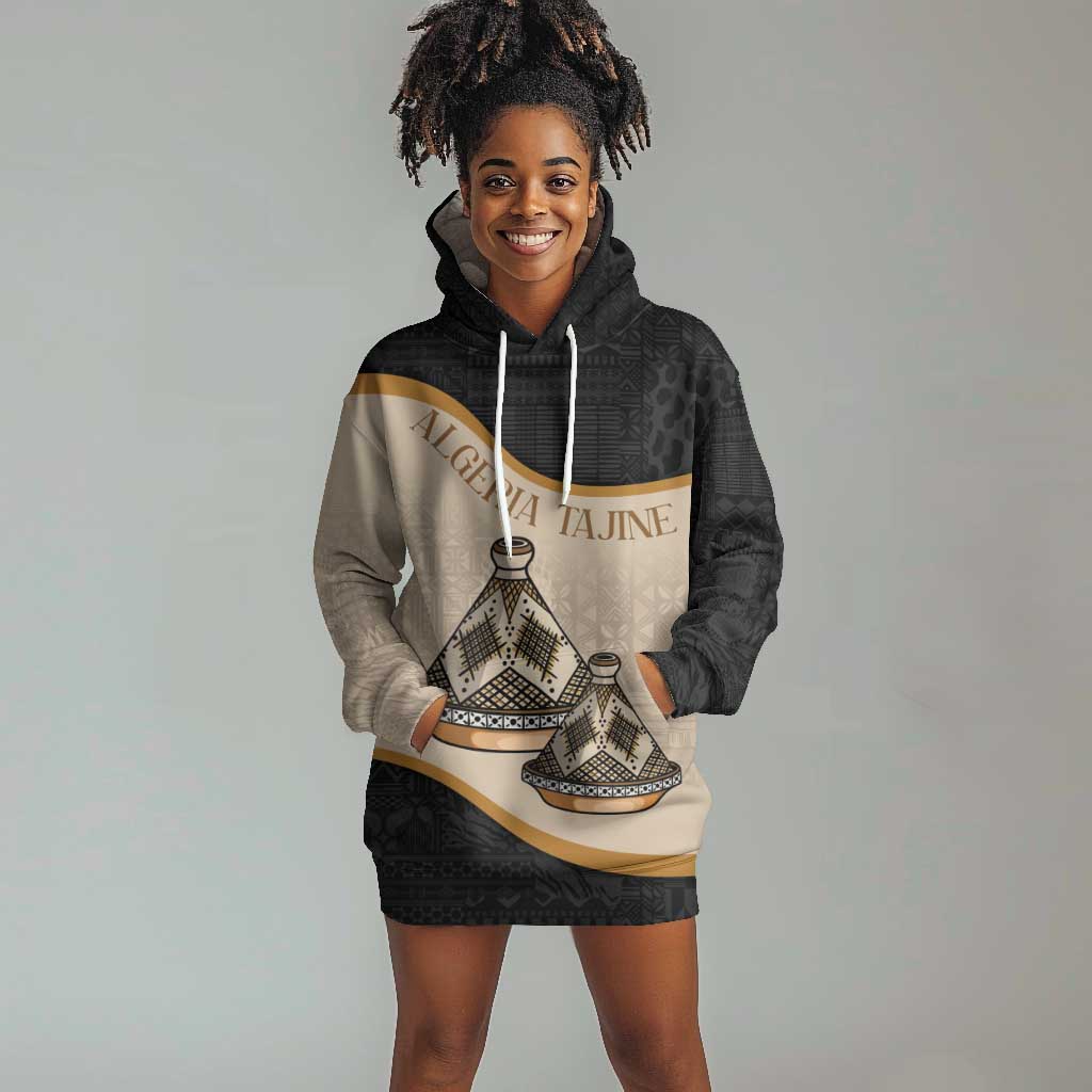 Algeria Tajine Dish Personalized Hoodie Dress with African Tribal Pattern LT9