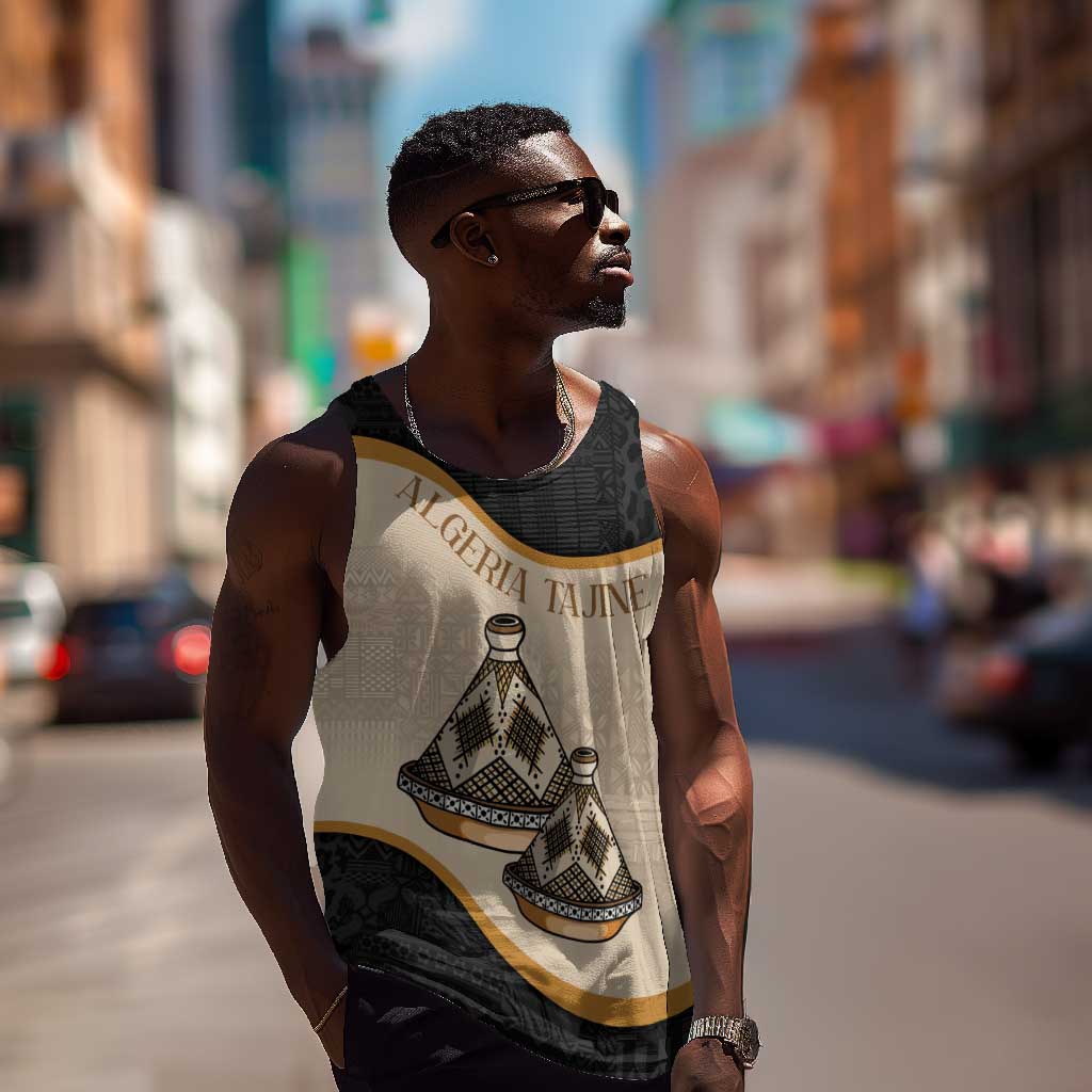 Algeria Tajine Dish Personalized Men Tank Top with African Tribal Pattern LT9