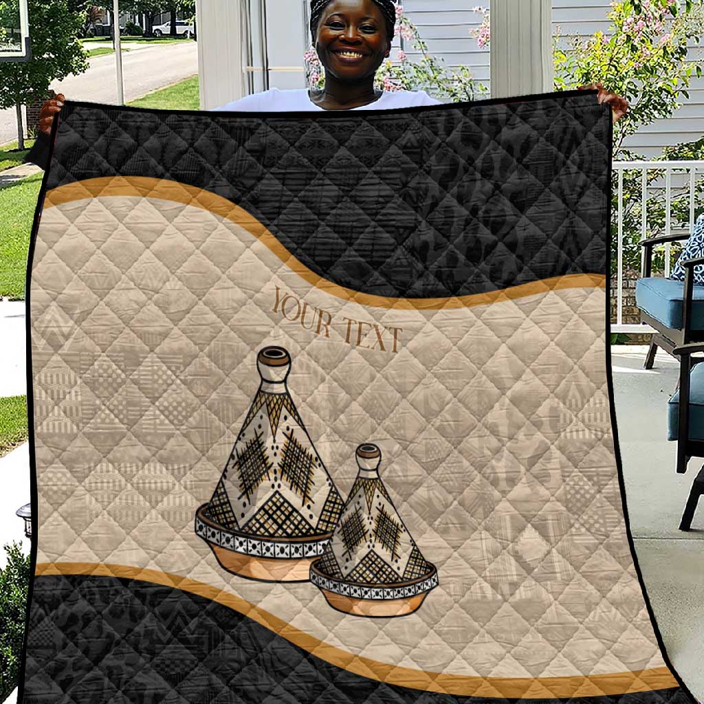 Algeria Tajine Dish Personalized Quilt with African Tribal Pattern LT9