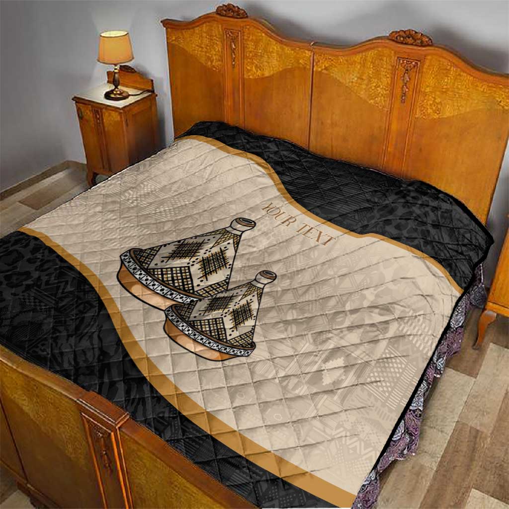 Algeria Tajine Dish Personalized Quilt with African Tribal Pattern LT9