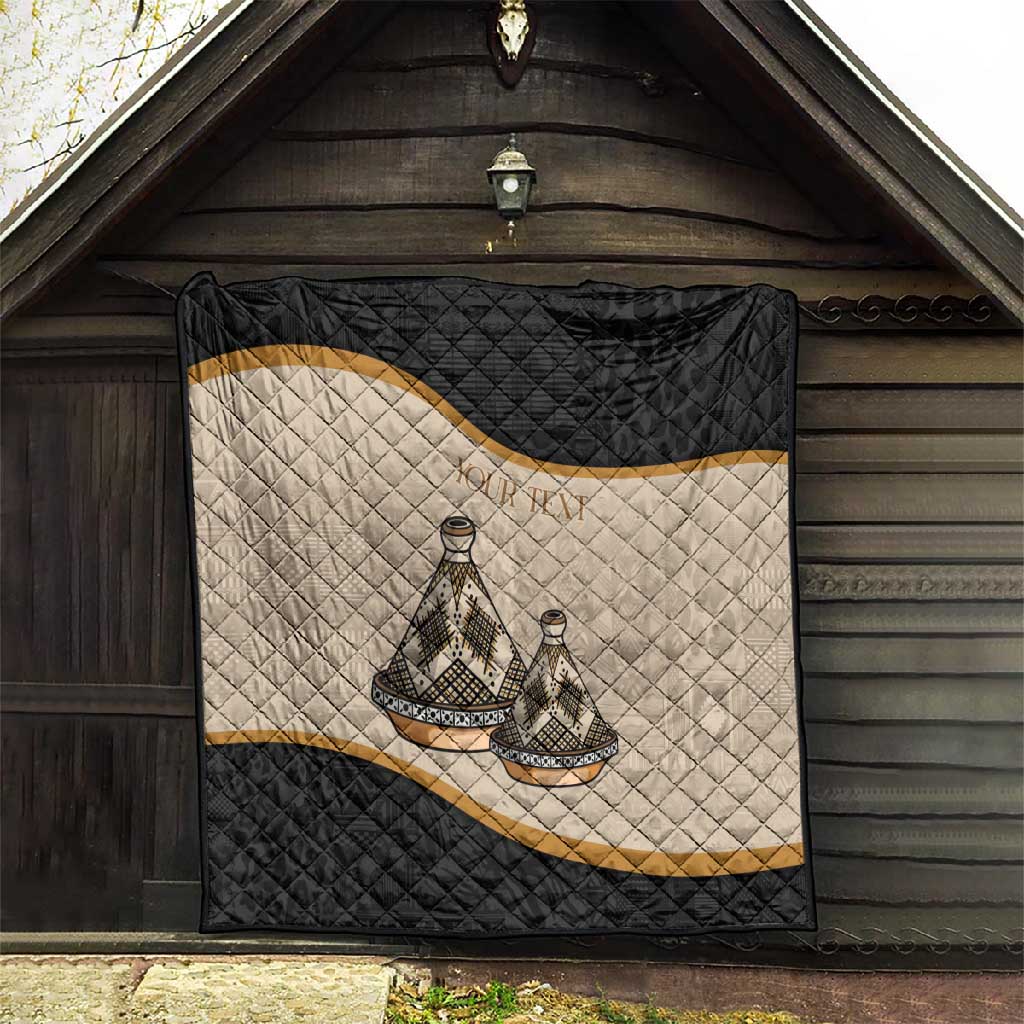 Algeria Tajine Dish Personalized Quilt with African Tribal Pattern LT9