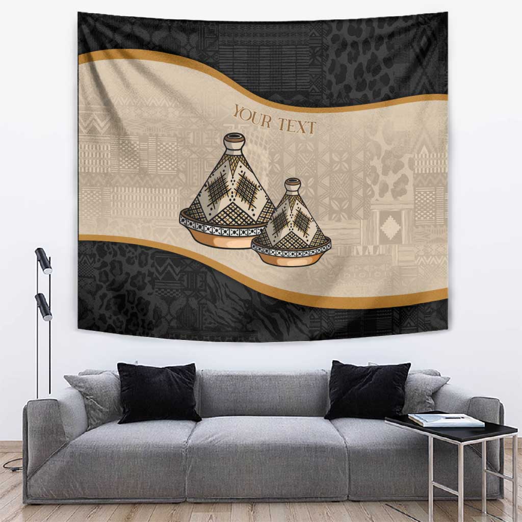 Algeria Tajine Dish Personalized Tapestry with African Tribal Pattern LT9
