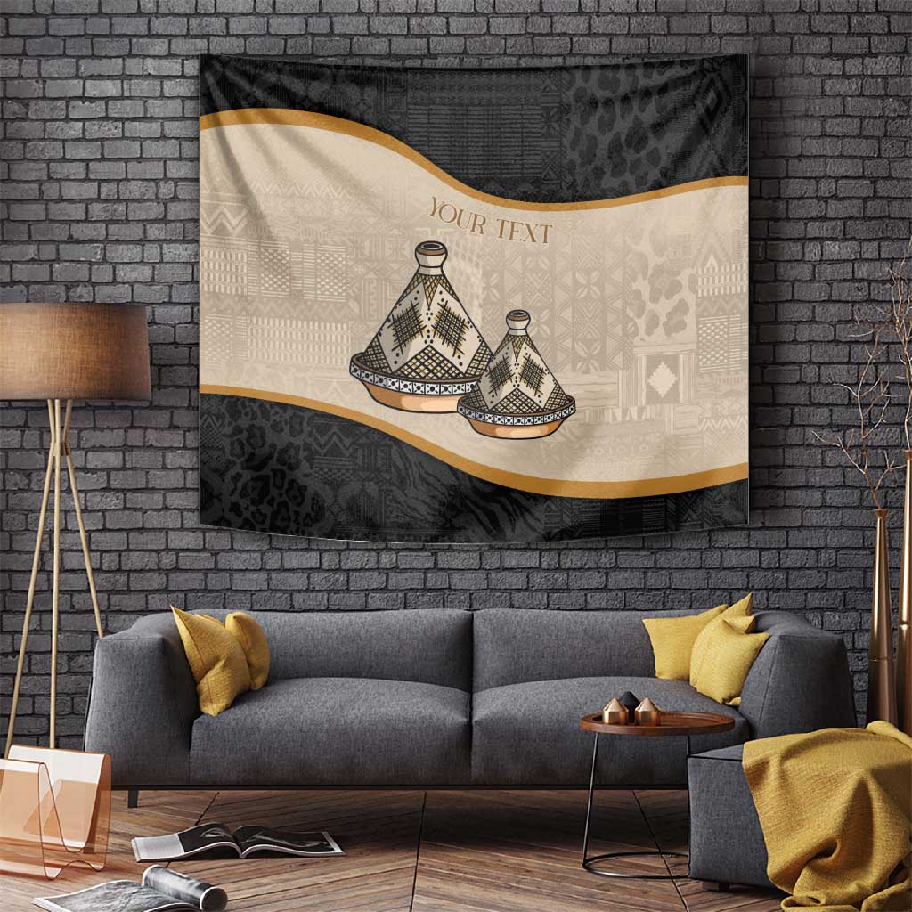 Algeria Tajine Dish Personalized Tapestry with African Tribal Pattern LT9