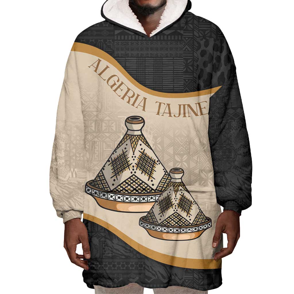 Algeria Tajine Dish Personalized Wearable Blanket Hoodie with African Tribal Pattern LT9