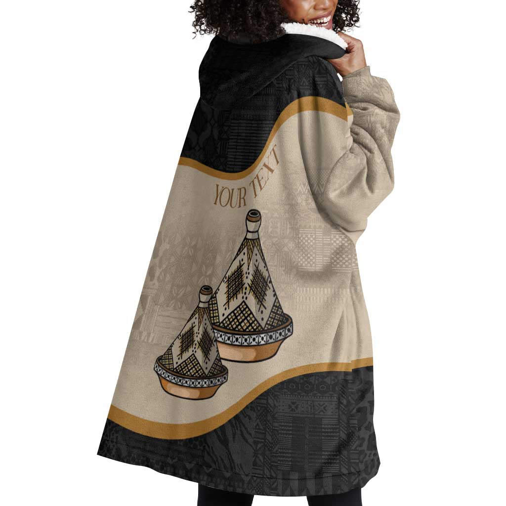 Algeria Tajine Dish Personalized Wearable Blanket Hoodie with African Tribal Pattern LT9