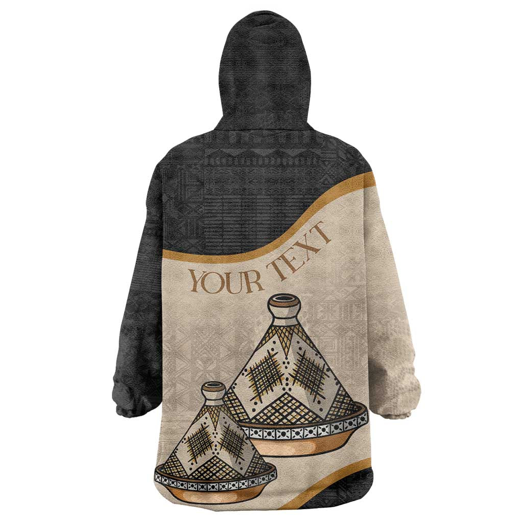 Algeria Tajine Dish Personalized Wearable Blanket Hoodie with African Tribal Pattern LT9