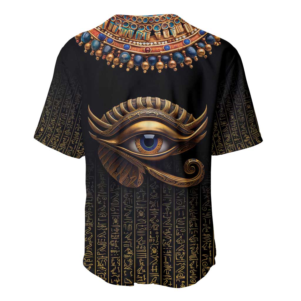 Egypt Eyes Of Horus Baseball Jersey with Egyptian Hieroglyphs LT9