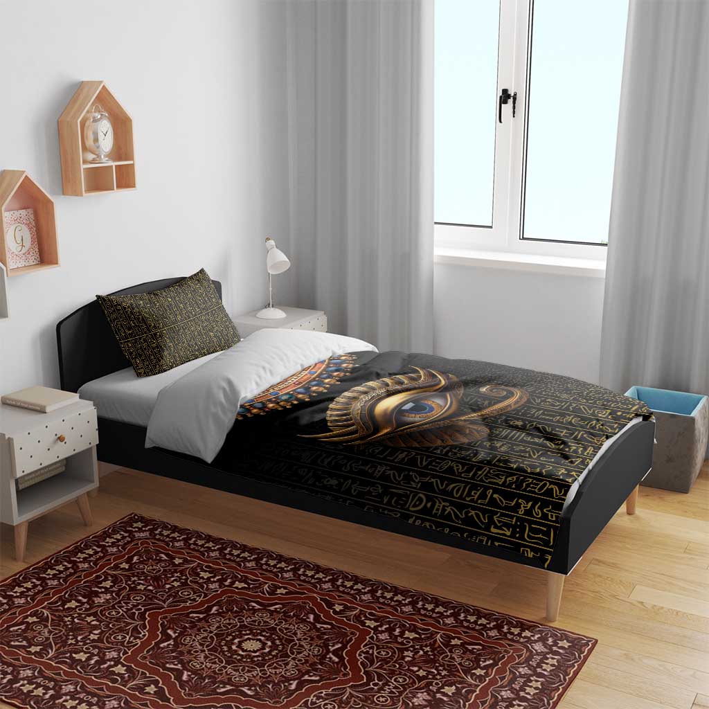 Egypt Eyes Of Horus Bedding Set with Egyptian Hieroglyphs LT9