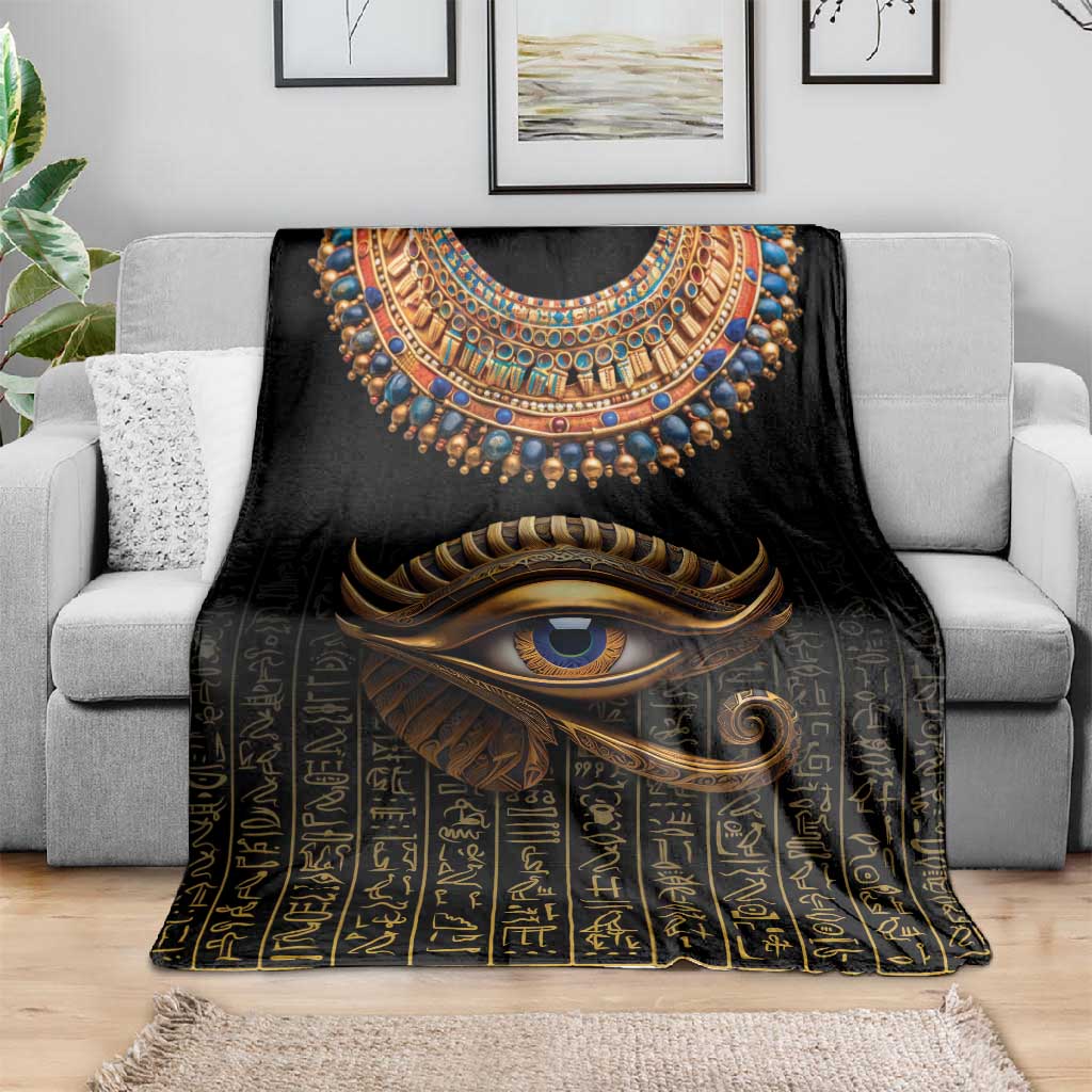 Egypt Eyes Of Horus Blanket with Egyptian Hieroglyphs LT9