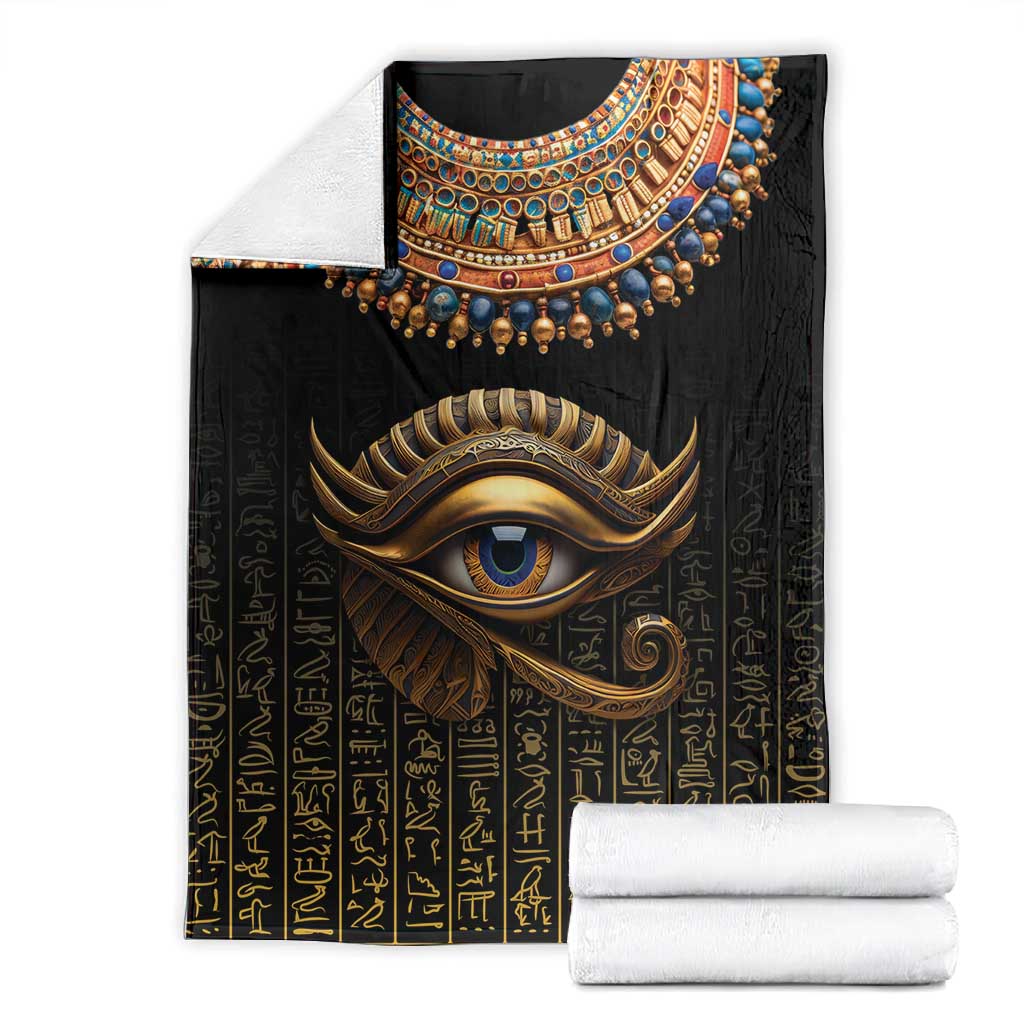 Egypt Eyes Of Horus Blanket with Egyptian Hieroglyphs LT9