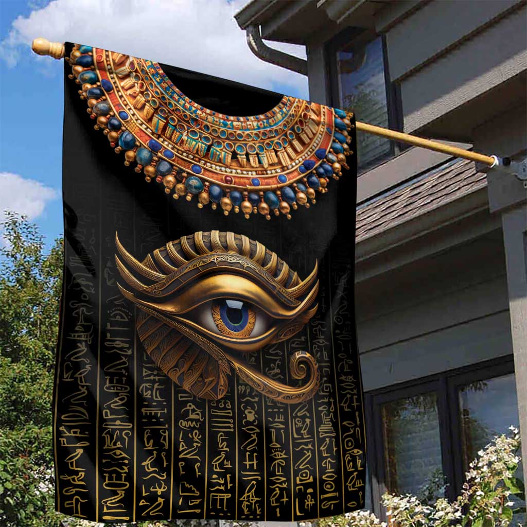 Egypt Eyes Of Horus Garden Flag with Egyptian Hieroglyphs LT9
