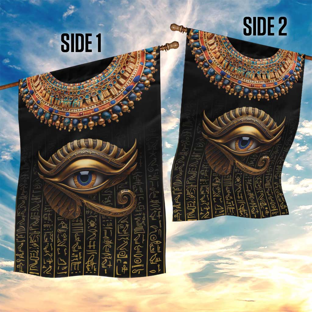 Egypt Eyes Of Horus Garden Flag with Egyptian Hieroglyphs LT9
