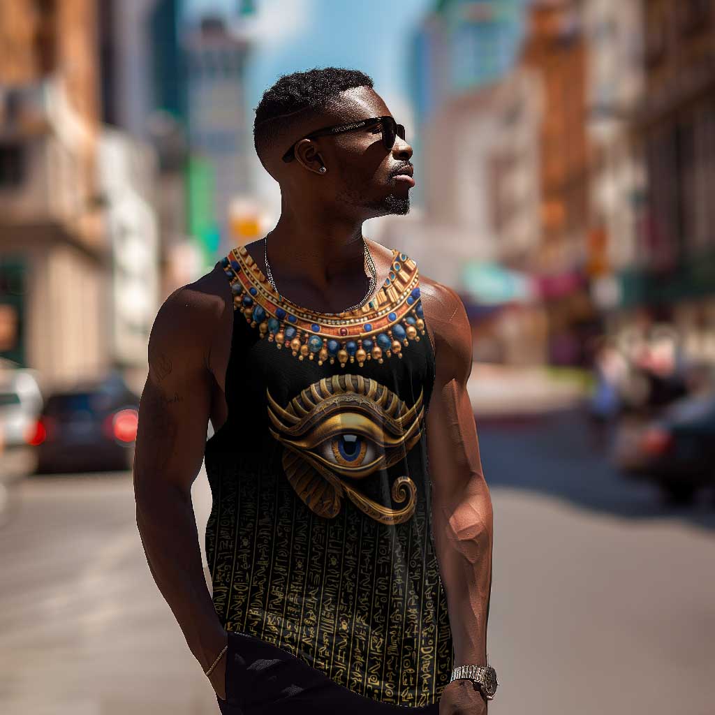 Egypt Eyes Of Horus Men Tank Top with Egyptian Hieroglyphs LT9
