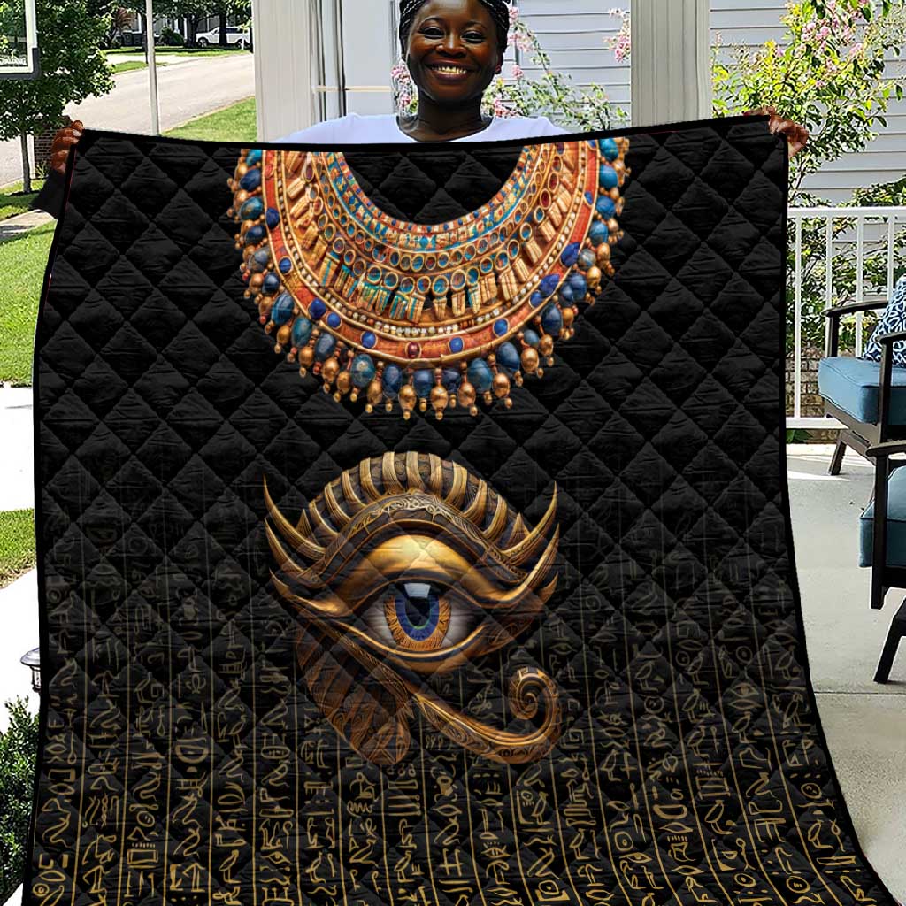 Egypt Eyes Of Horus Quilt with Egyptian Hieroglyphs LT9