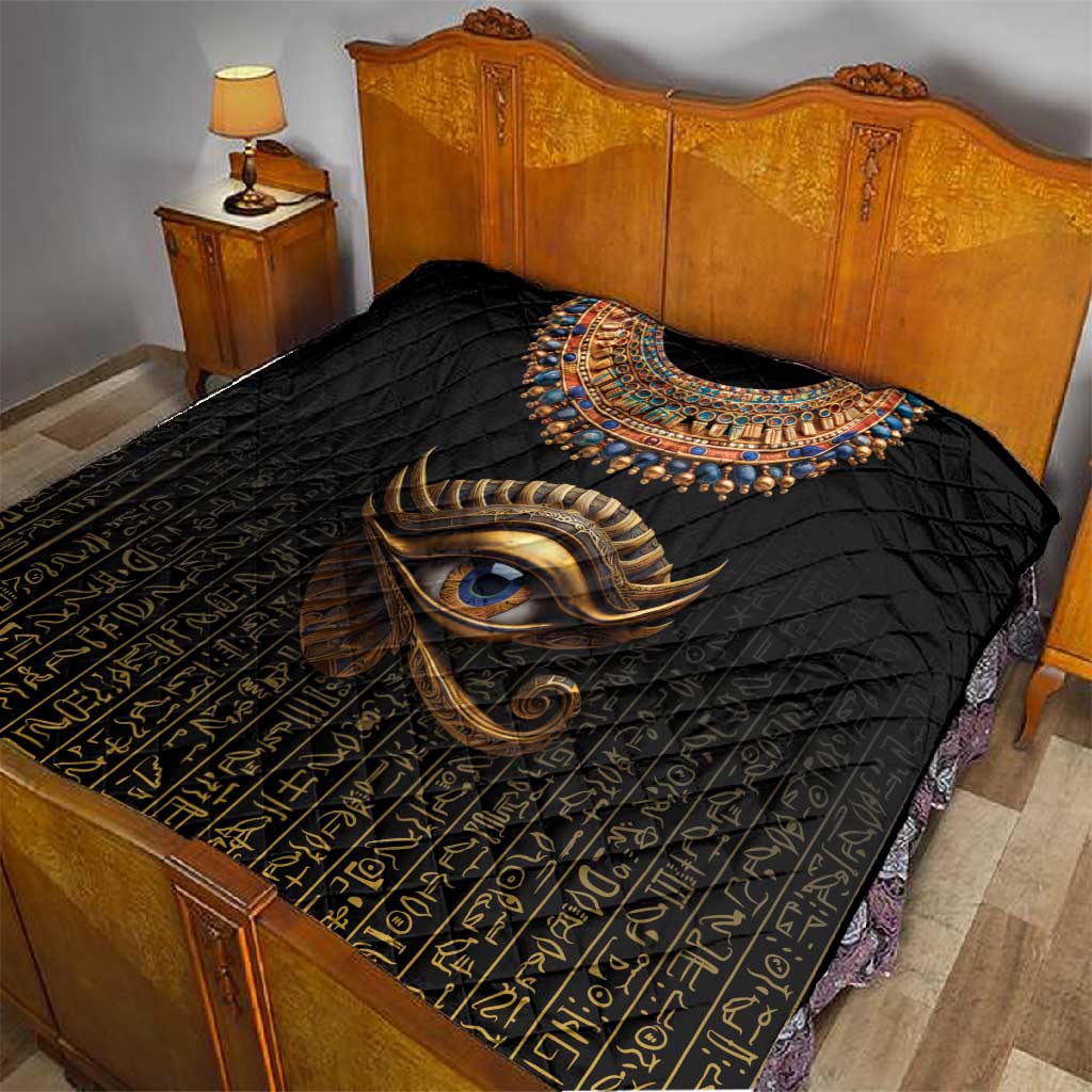 Egypt Eyes Of Horus Quilt with Egyptian Hieroglyphs LT9