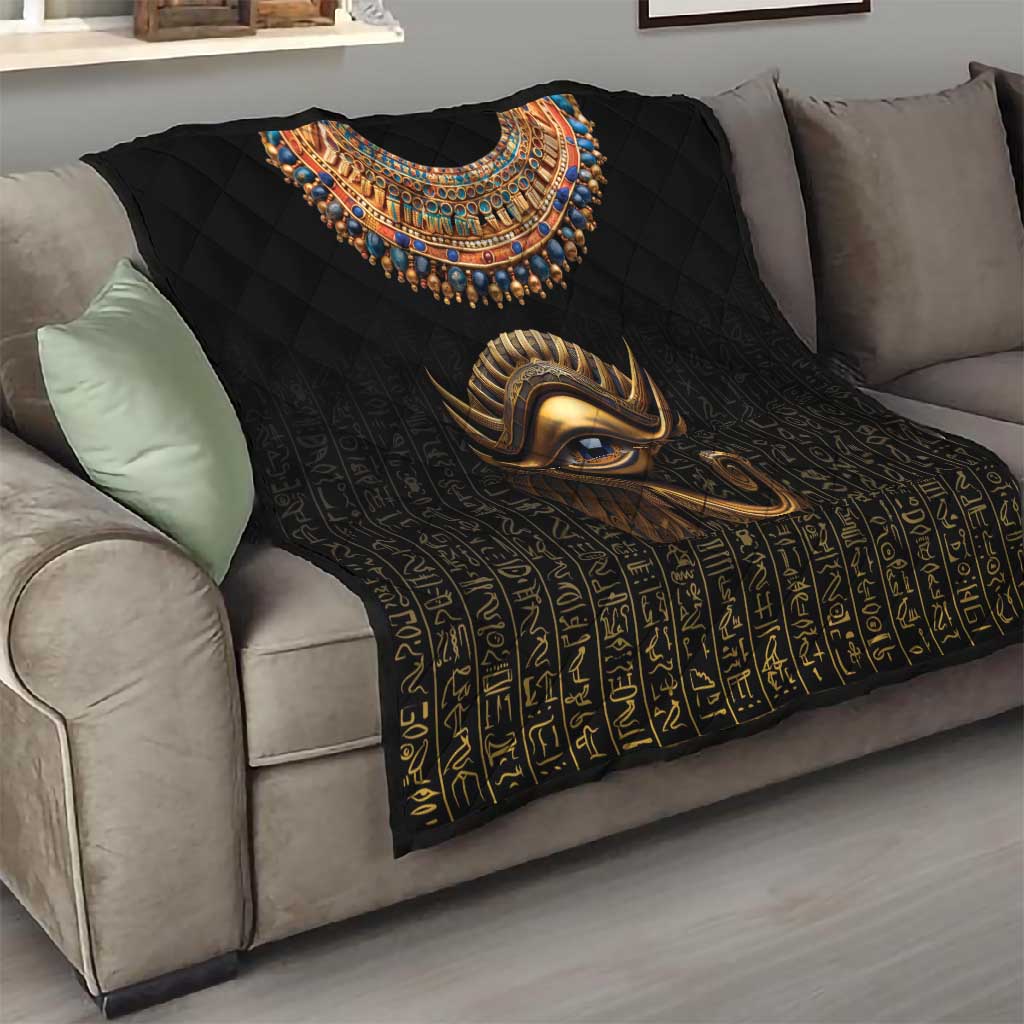 Egypt Eyes Of Horus Quilt with Egyptian Hieroglyphs LT9