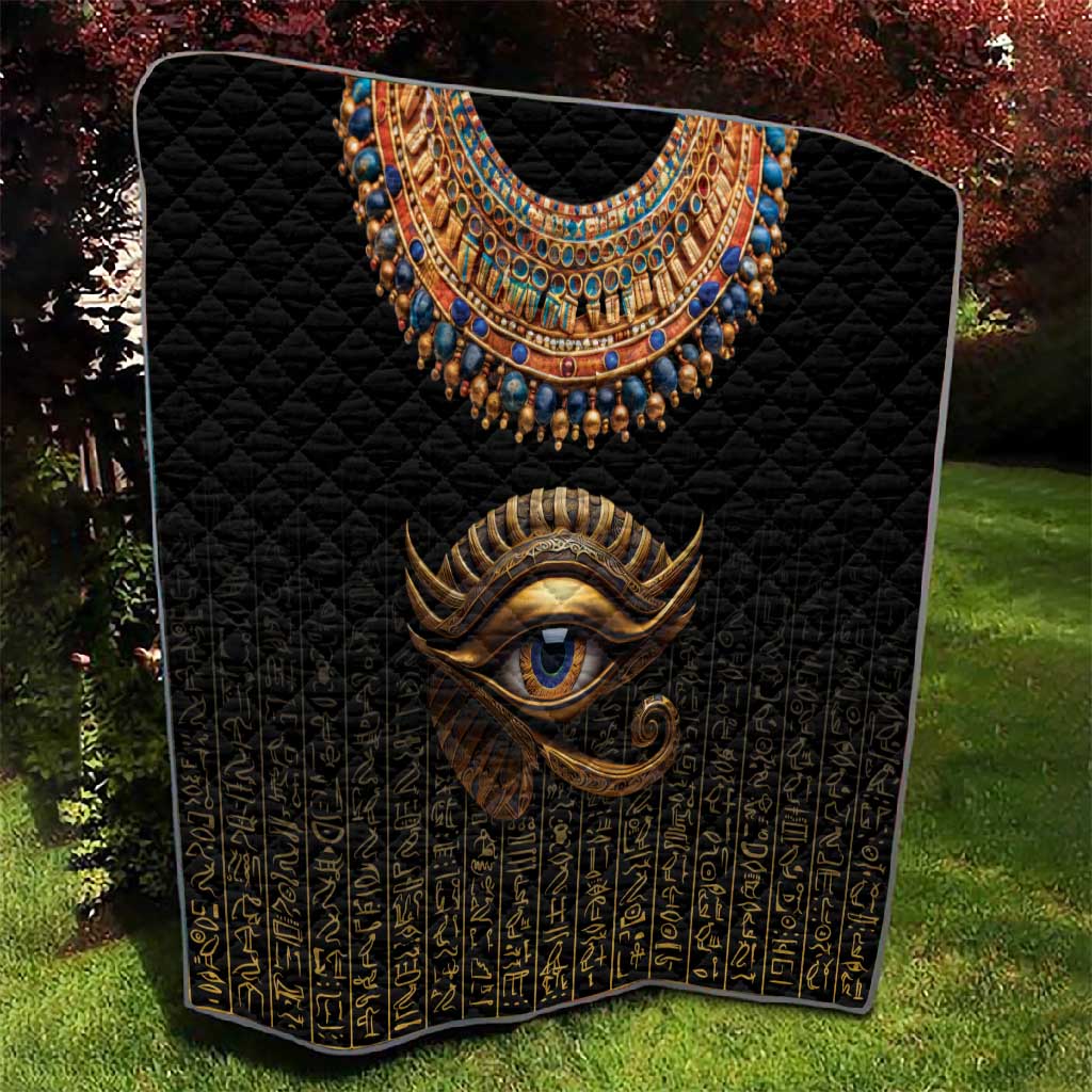 Egypt Eyes Of Horus Quilt with Egyptian Hieroglyphs LT9