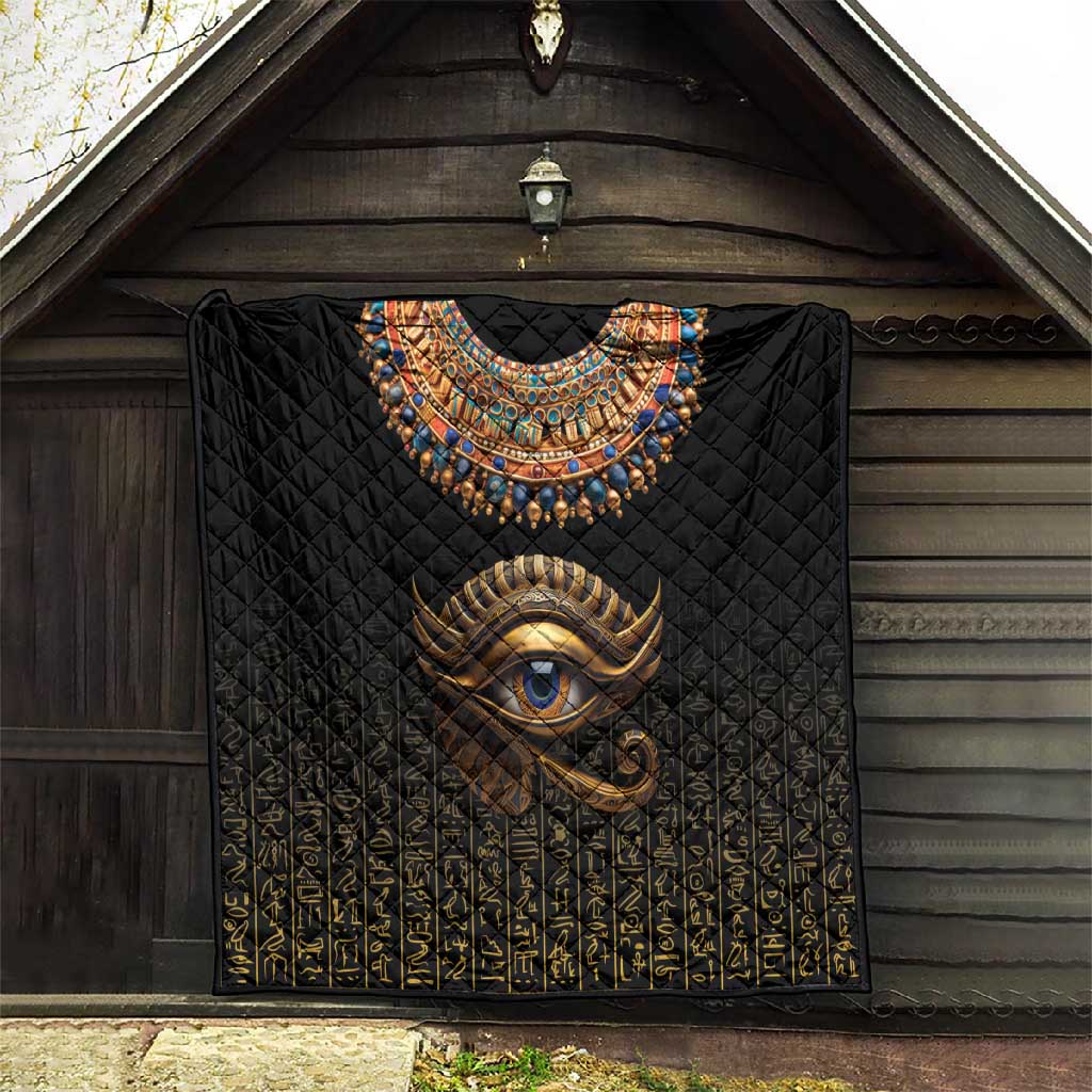 Egypt Eyes Of Horus Quilt with Egyptian Hieroglyphs LT9