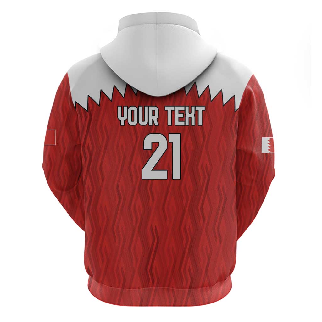 Custom Bahrain Cricket Hoodie Coat of arms of Bahrain with Sporty Pattern LT9