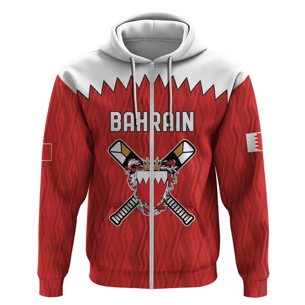 Custom Bahrain Cricket Hoodie Coat of arms of Bahrain with Sporty Pattern LT9